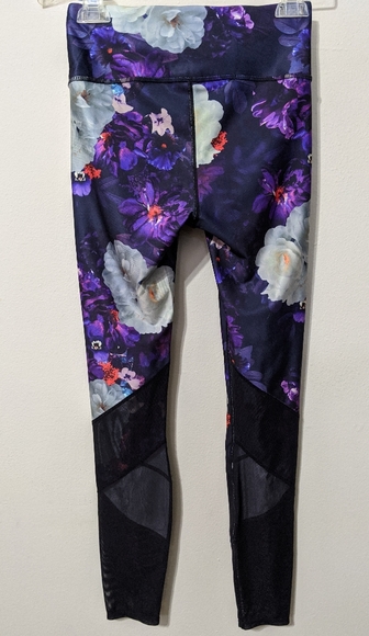 🌸NWOT JoyLab Highrise Floral Mesh Leggings - Picture 3 of 7